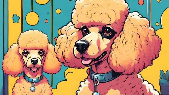Hund betrachtet buntes Spielzeug, um zu zeigen, welche Farben Hunde sehen können