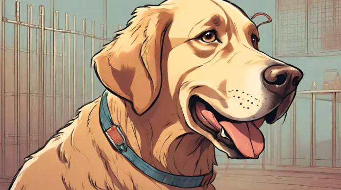 Un chien triste reçoit un diagnostic d'hypothyroïdie et un vétérinaire lui explique les options de traitement.